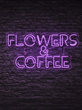 Led Neon Sign "Flowers And Coffee"