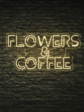 Led Neon Sign "Flowers And Coffee"