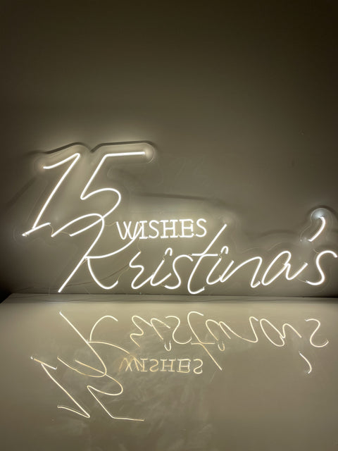 Led Neon Sign "15 Wishes"