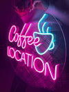 Led Neon Sign 'Coffee Location'