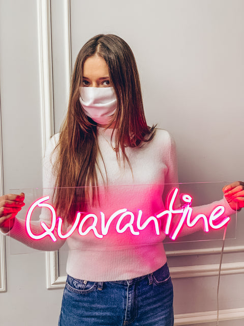 Led Neon Sign "Quarantine" - Creative Decor